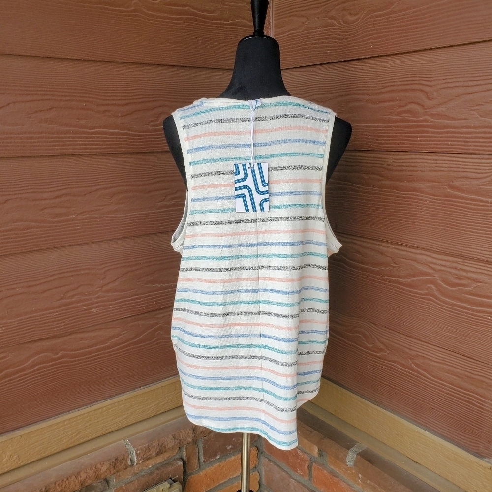 NWT Stitch Fix Market & Spruce Women's Striped Knit Tank Top Plus Size XXL - Picture 7 of 16